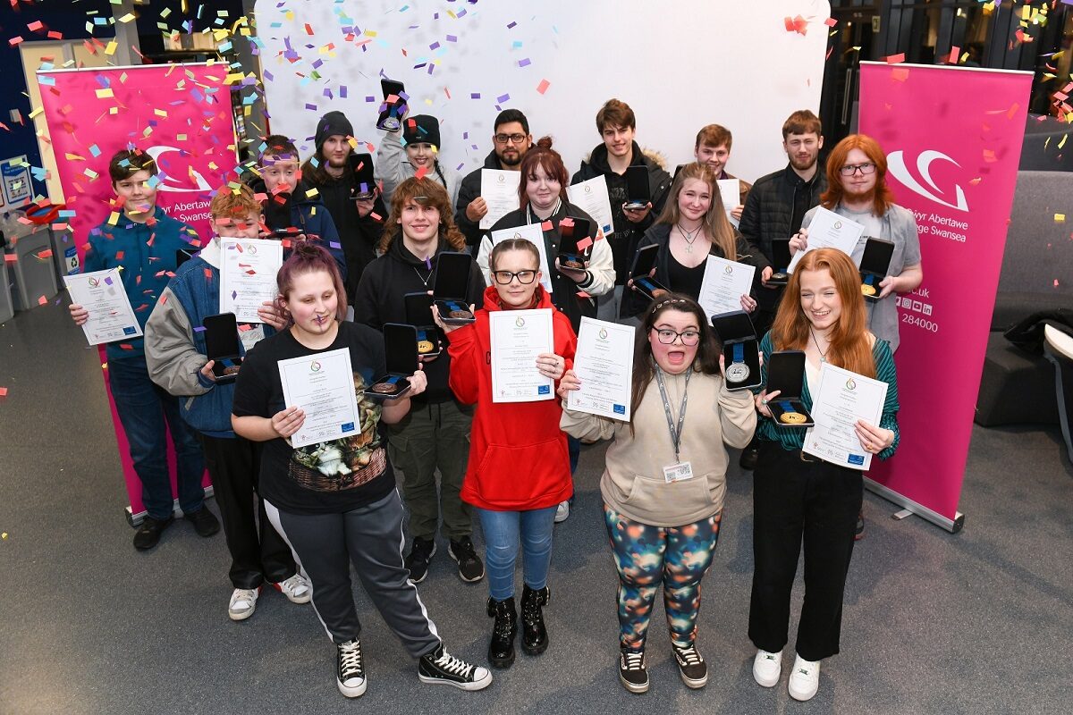 Gower College Skills Competition Wales Awards Celebration evening at Tycoch Campus. 2023 Medal Winners