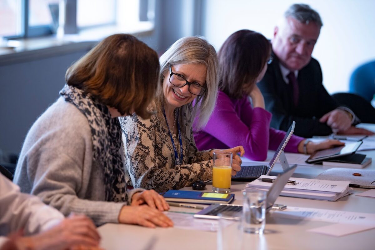 Leaders in discussion at an event