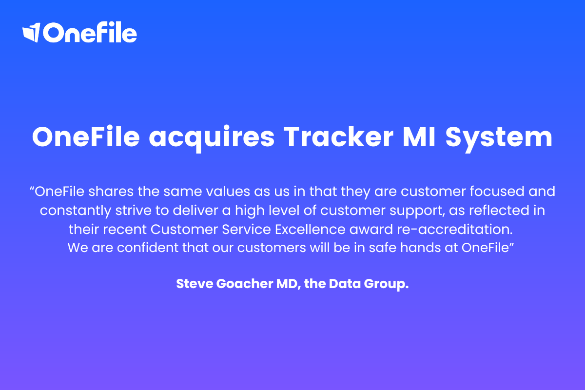 Onefile acquires tracker