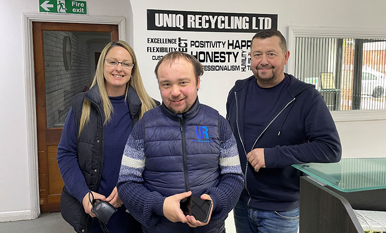 Hayden’s IT skills shine at Uniq Recycling
