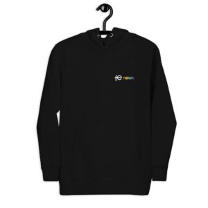 FE News classic logo black hoodie