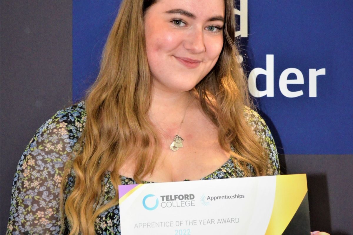 Annabel Hemingbrough is Telford College’s reigning Apprentice of the Year