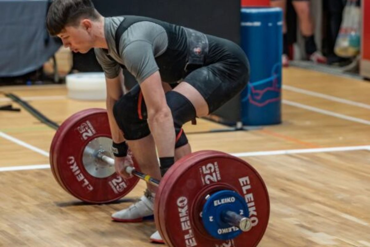 Cian Green in action. Picture: Weightlifting Wales