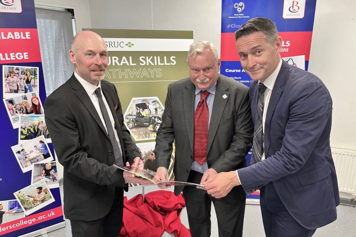 Photo: Pete Smith - Borders College Principal and Chief Executive, Wayne Powell - SRUC Principal and Chief Executive, Seamus Spencer – SFC Assistant Director Coherent Learning Provision
