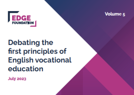 Debating the first principles of English vocational education, volume 5