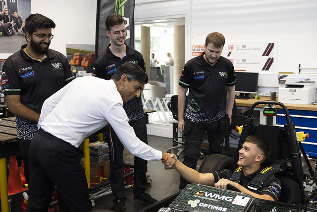 Prime Minister Rishi Sunak visits University of Warwick for Horizon policy announcement