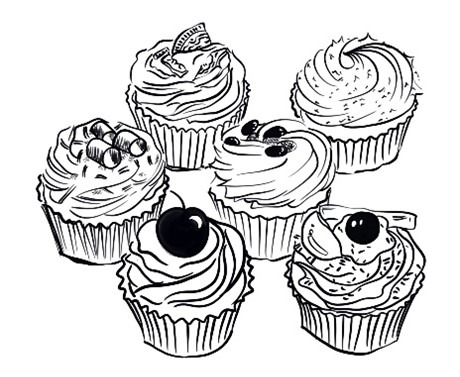 cupcake drawings