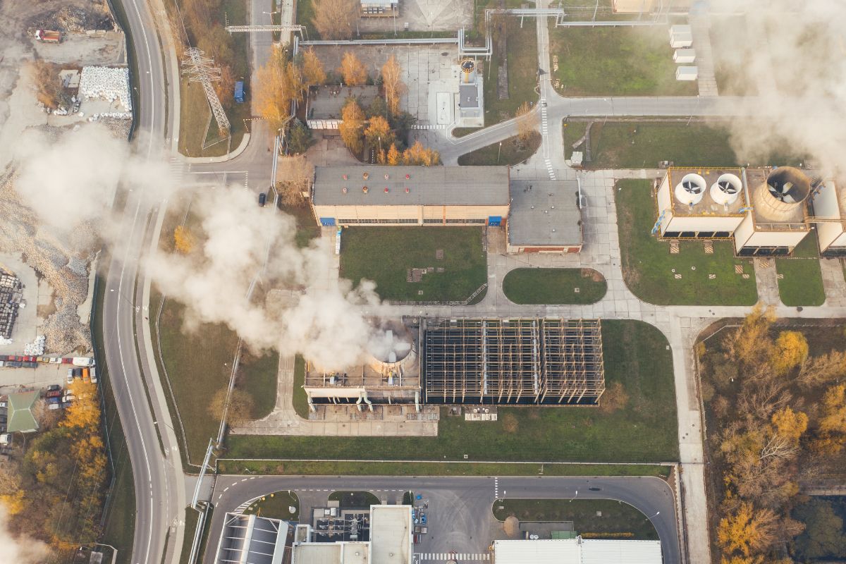 factories polluting the sky