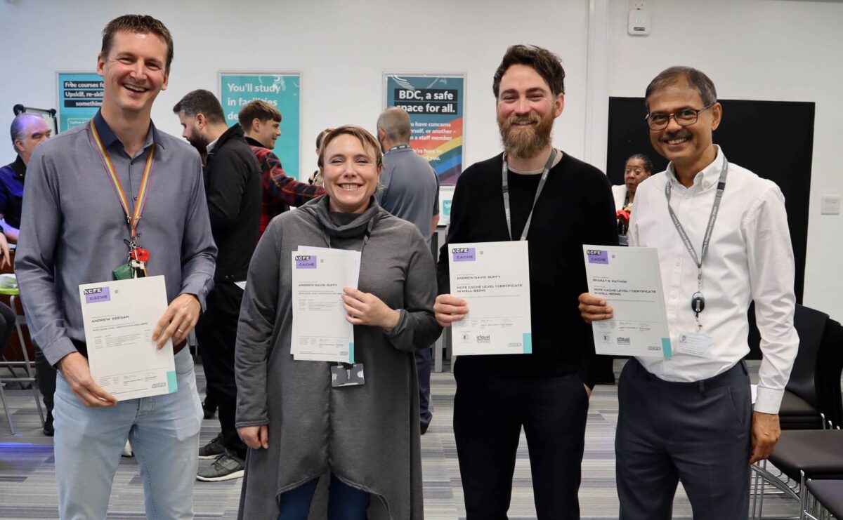 300 Barking & Dagenham College staff gain wellbeing qualification