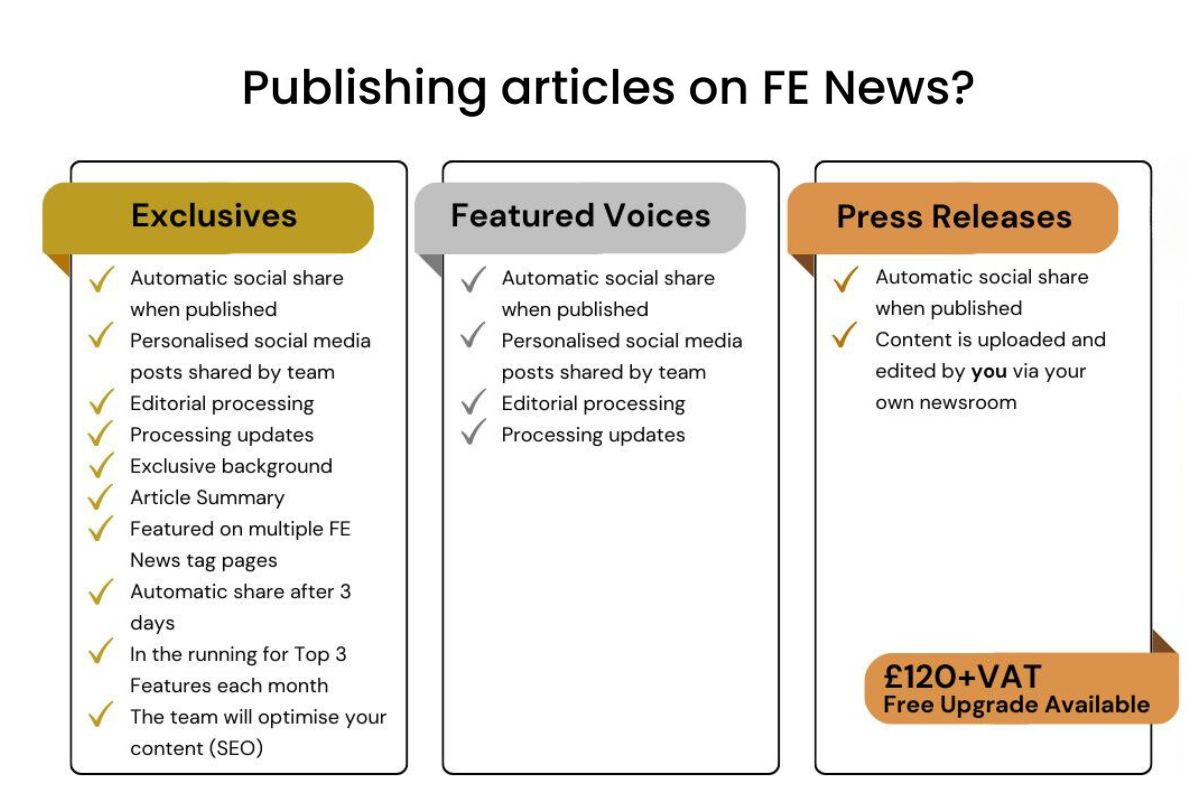 Publishing articles on FE News: Exclusive, featured voices and press releases
