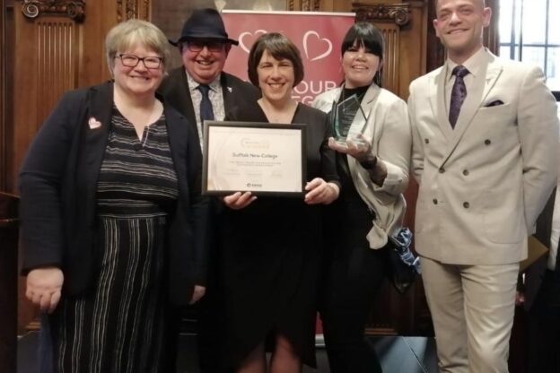 Suffolk New College wins national award for sustainability during ‘Oscars for FE’ Westminster ceremony