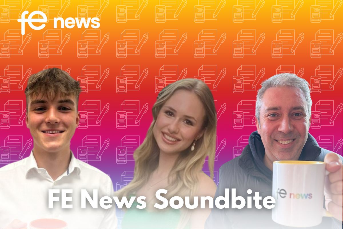 FE News soundbite background with Alex, Holly and Gavin