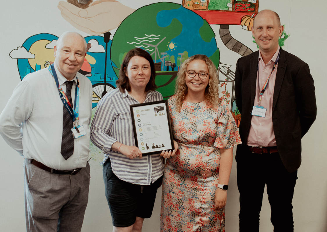 Fife College first educational institution in Scotland to achieve Bronze Carbon Literate Educator accreditation