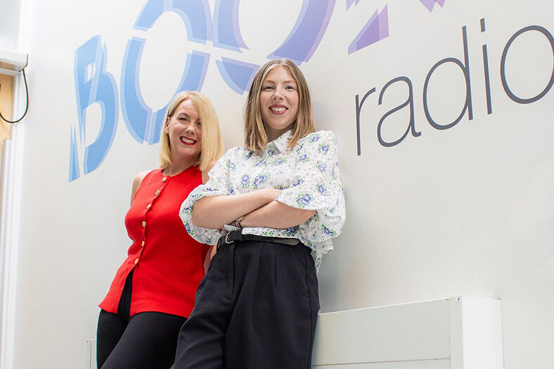 Sharrell Carroll and Naomi Wadsworth are pictured at Fife College's Glenrothes Campus. Credit: Jazmyn Gallacher.  