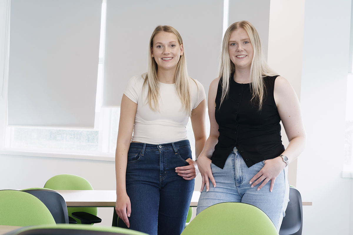Sisters Holly and Grace Pringle, students at the University of Sunderland Picture: DAVID WOOD