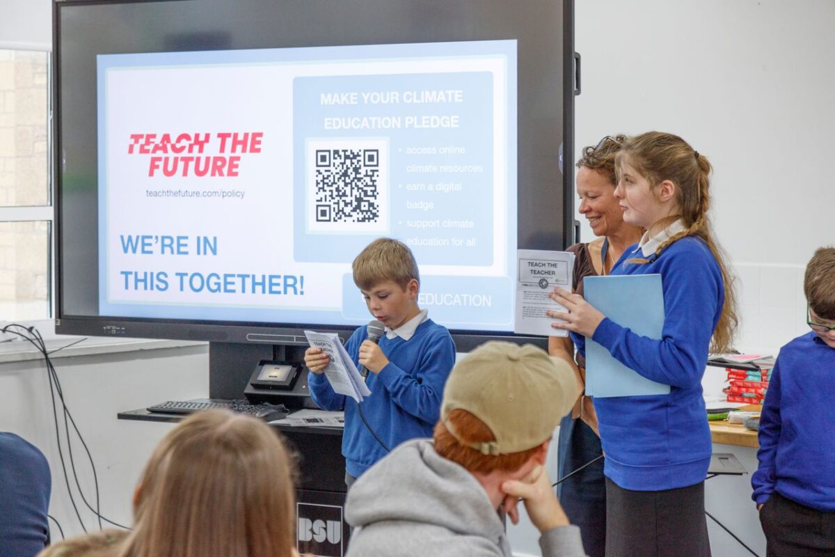 Almost 100 trainee teachers receive climate-inclusive education from ten determined primary school pupils