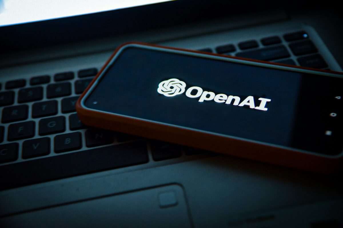 openAI dongle on a laptop keyboard