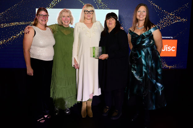Pictured from left to right: Clare Casey from Jisc, Dr Lou Mycroft and Mel Lenehan from Fircroft College, Donna Wilson from Coventry College, and Jo Allatt from UKRI