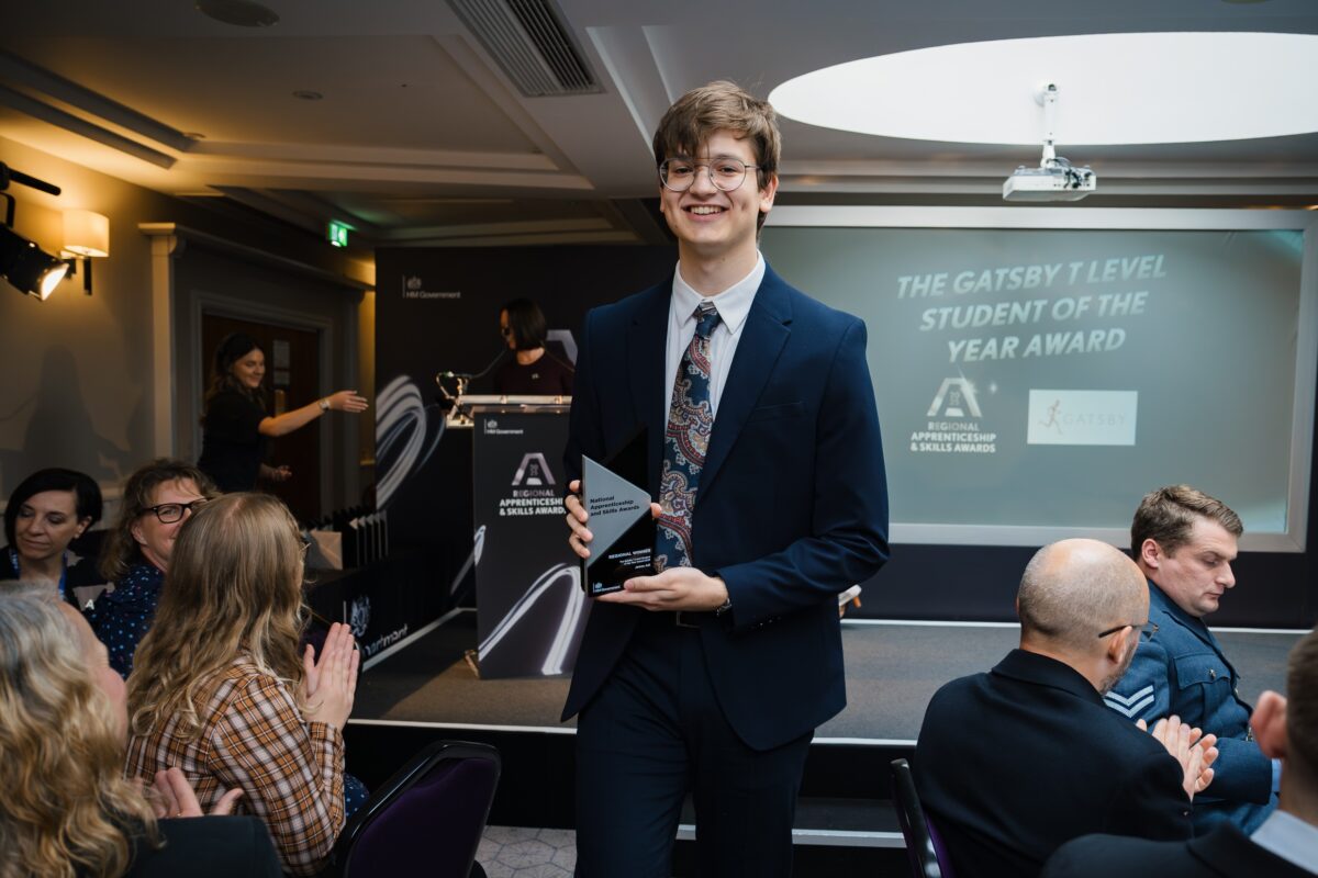 James Adi with his award