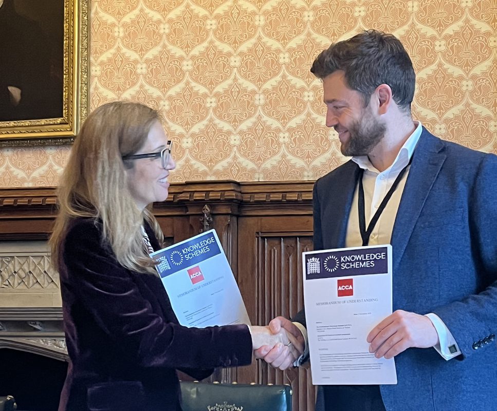 ACCA partners with The Parliamentary Knowledge Foundation to support with business and accountancy awareness within Parliament 