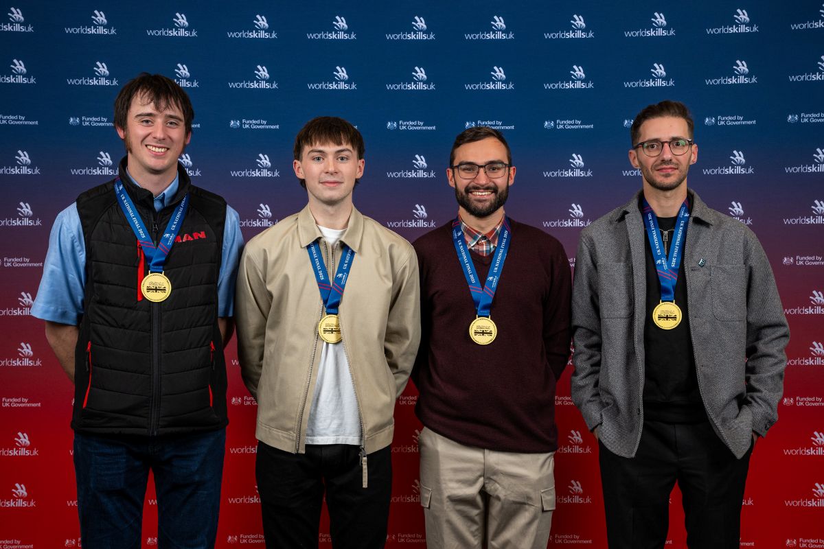 2025 WorldSkills Automotive National Finals Winners - L-R - Tristan, Jack, Marc and Belal