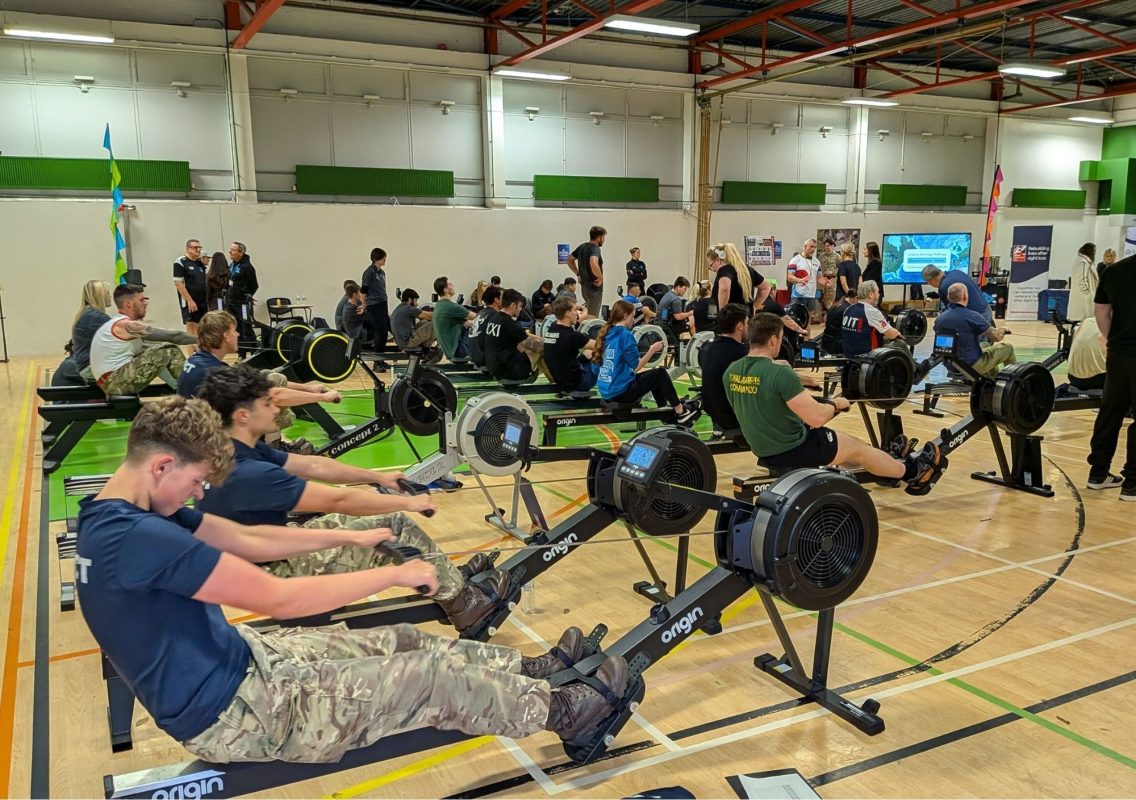 Rowers on rowing machines