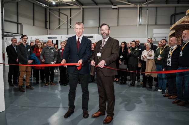 Dan Jarvis, MP for Barnsley North, officially opens the Clean Energy Training Centre with Barnsley College Principal and CEO David Akeroyd.