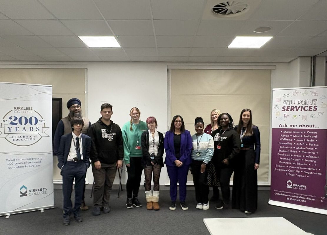 Harpreet Uppal MP with Kirklees College students