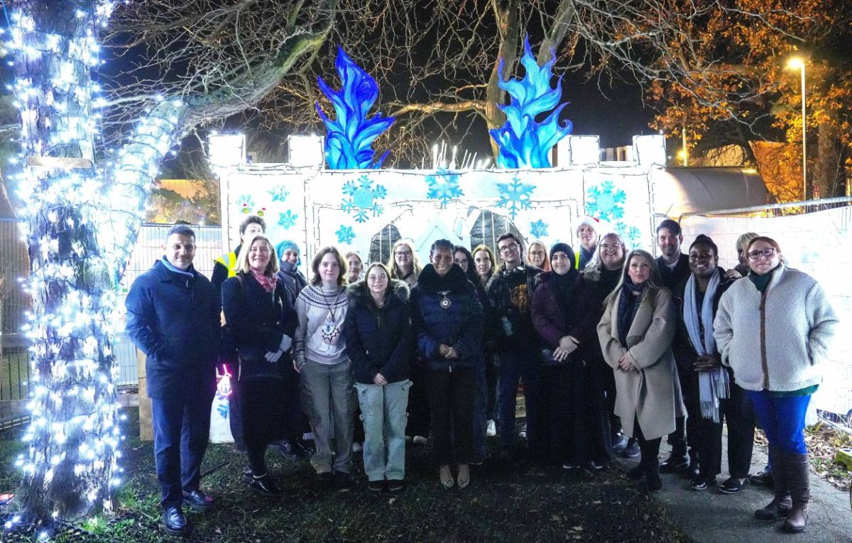 Students create a magical ice castle for Christmas Land edited