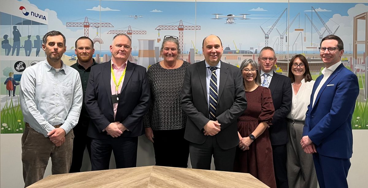 Thomas Docherty (front centre wearing tie) with members of the NNPCB group which supports the Nuclear Skills Plan