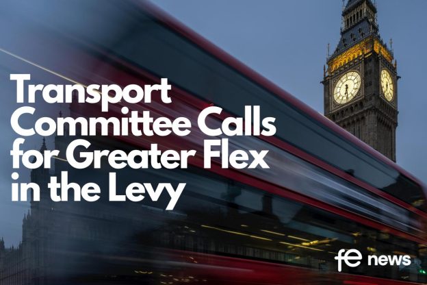 Transport Committee Report: calls for greater flex on the levy... blurred image of a london bus infront of big ben