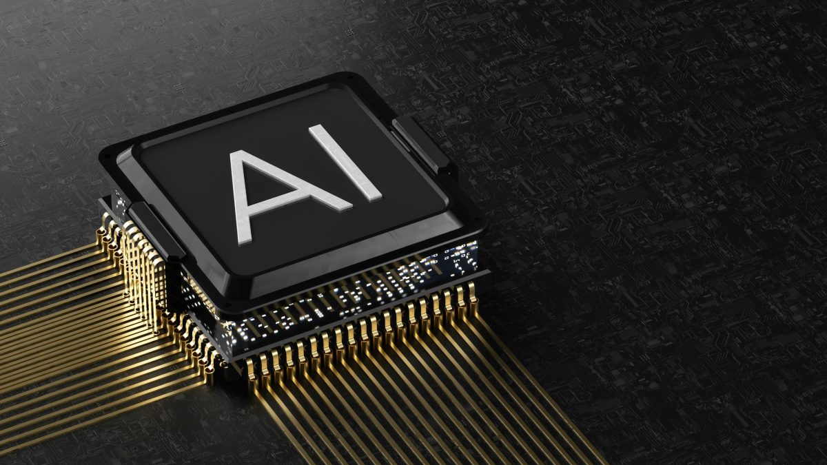 AI written on a chip - stock image Centropy PR