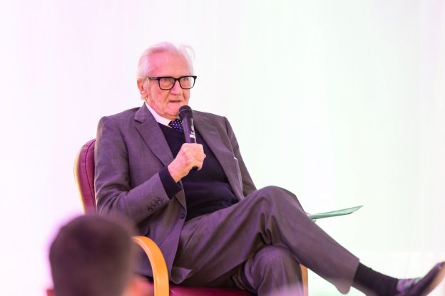 Heseltine speaking at the Novel event
