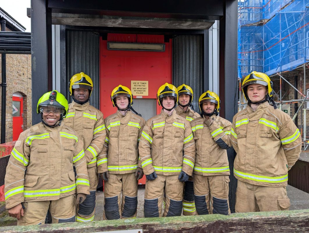 Barking & Dagenham College Protective Services students at New Cross Fire Station