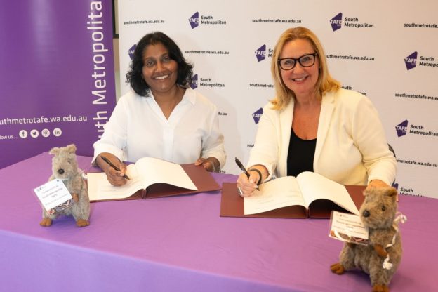 MoU signing between City College Plymouth and the South Metropolitan TAFE.