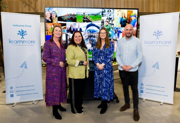 Dr Jo Salter, second left, with from left Learnmore's Becky Newell, Faith Mills and Lee Farrell