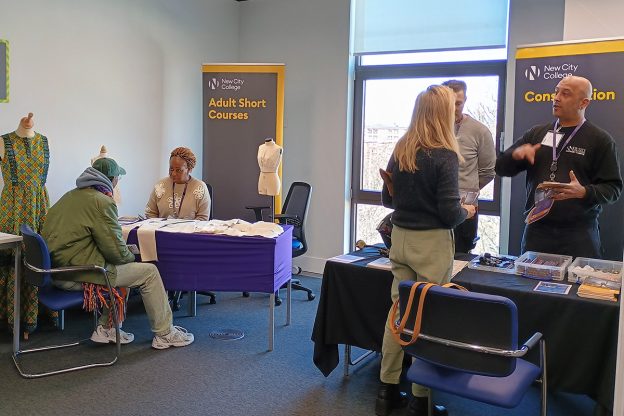 Jobseekers in Hackney had the opportunity to have a go at a range of taster activities and gain first-hand information from New City College staff, as part of a national ‘takeover’ day at job centres.