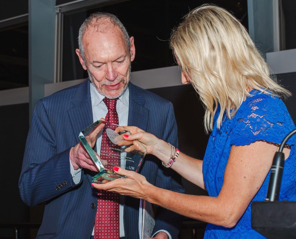 Forrmer Welsh Government minister, John Griffiths, MS, was presented with an award for his outstanding contribution to lifelong learning at the Inspire! Tutor Awards 2026 this week,