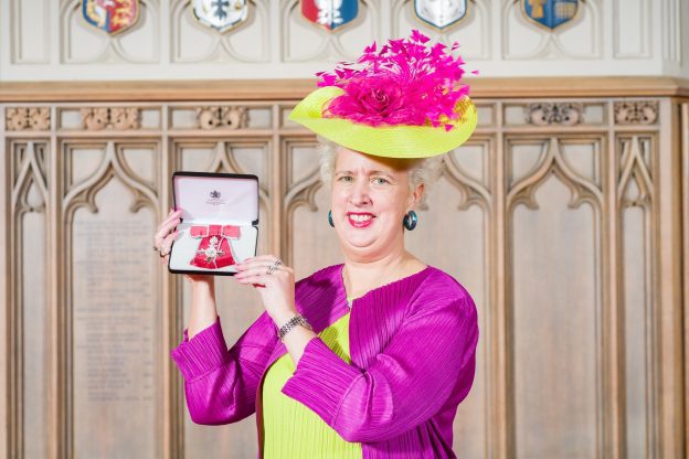 Julie Kapsalis received her MBE at Windsor Castle