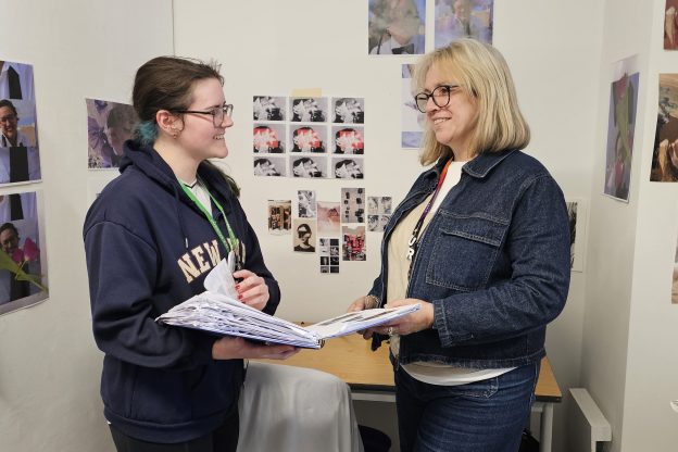 Meg Sullivan with Emily Goldsmith BA Fine Art 1