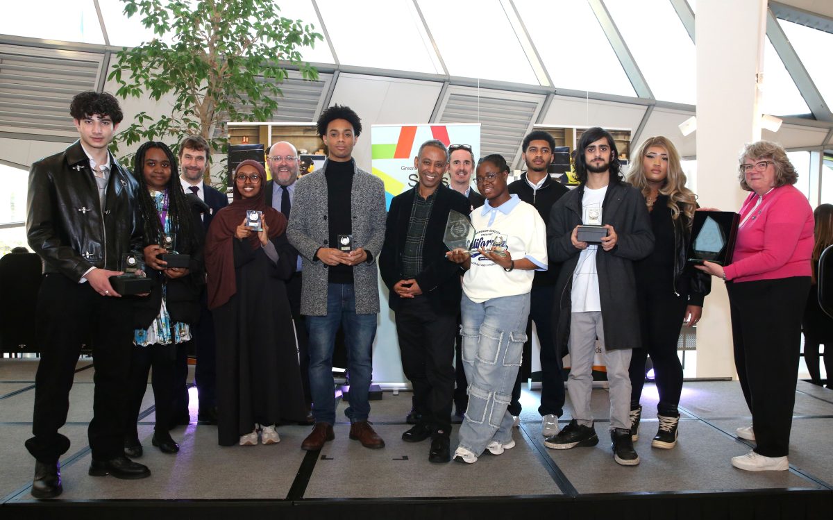 UCG students and staff celebrate winning Bronze at City Hall
