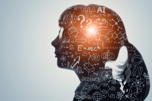 Science and education concept. AI (Artificial Intelligence).