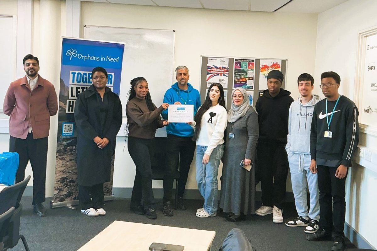 Business students’ support BMet’s charitable ethos by fundraising for Orphans in Need