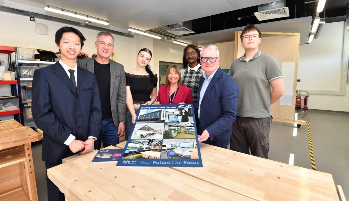 Secretary of State with Mayor of West Midlands, Sandwell Colleges Principal and students