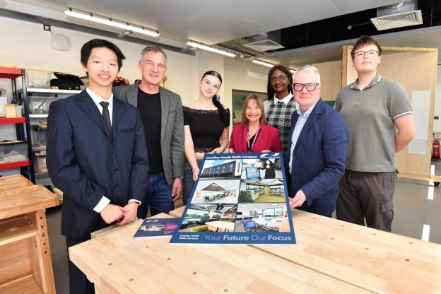 Secretary of State with Mayor of West Midlands, Sandwell Colleges Principal and students