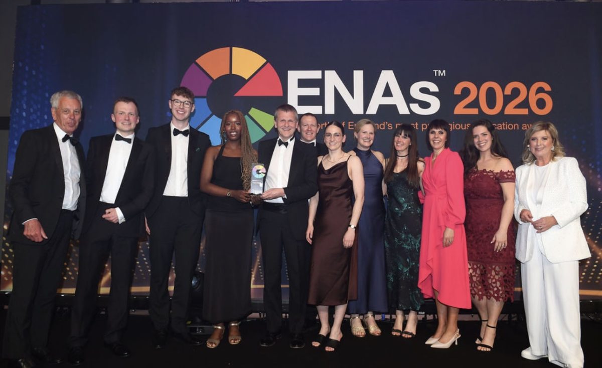 Professor Scott Wilkes (centre) and his team pick up the Medical School of the Year award at the ENAs