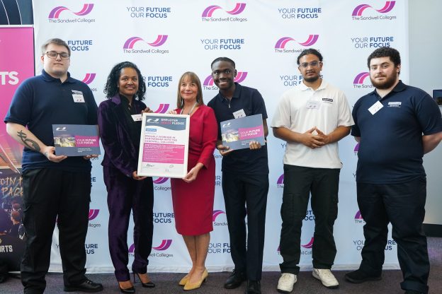 Principal Lisa Capper with Sonia Smalling and hydraPower T Level students