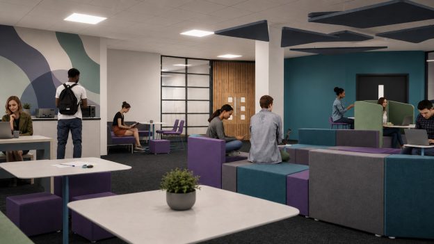 Sixth Form Hub Concept Art for South Devon College 6th Form