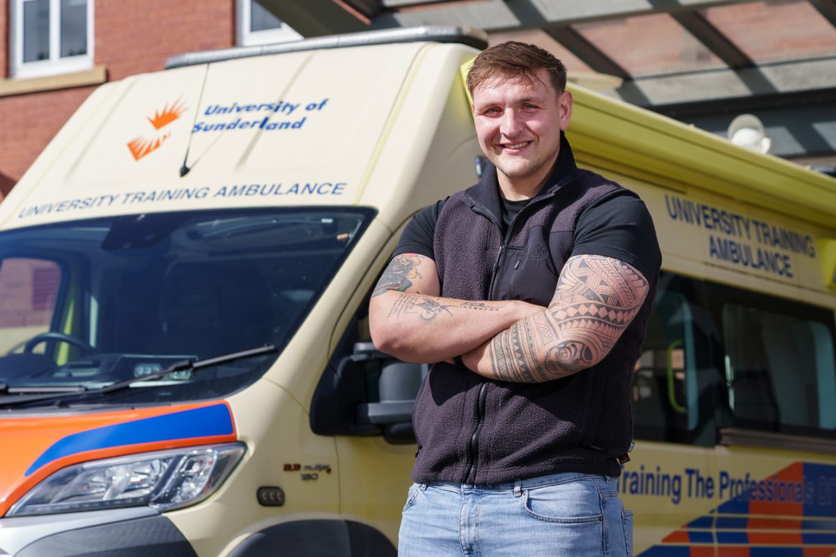 University of Sunderland paramedic student Aaron Harlow-Stephenson Picture: DAVID WOOD