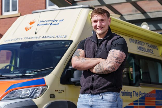 University of Sunderland paramedic student Aaron Harlow-Stephenson Picture: DAVID WOOD